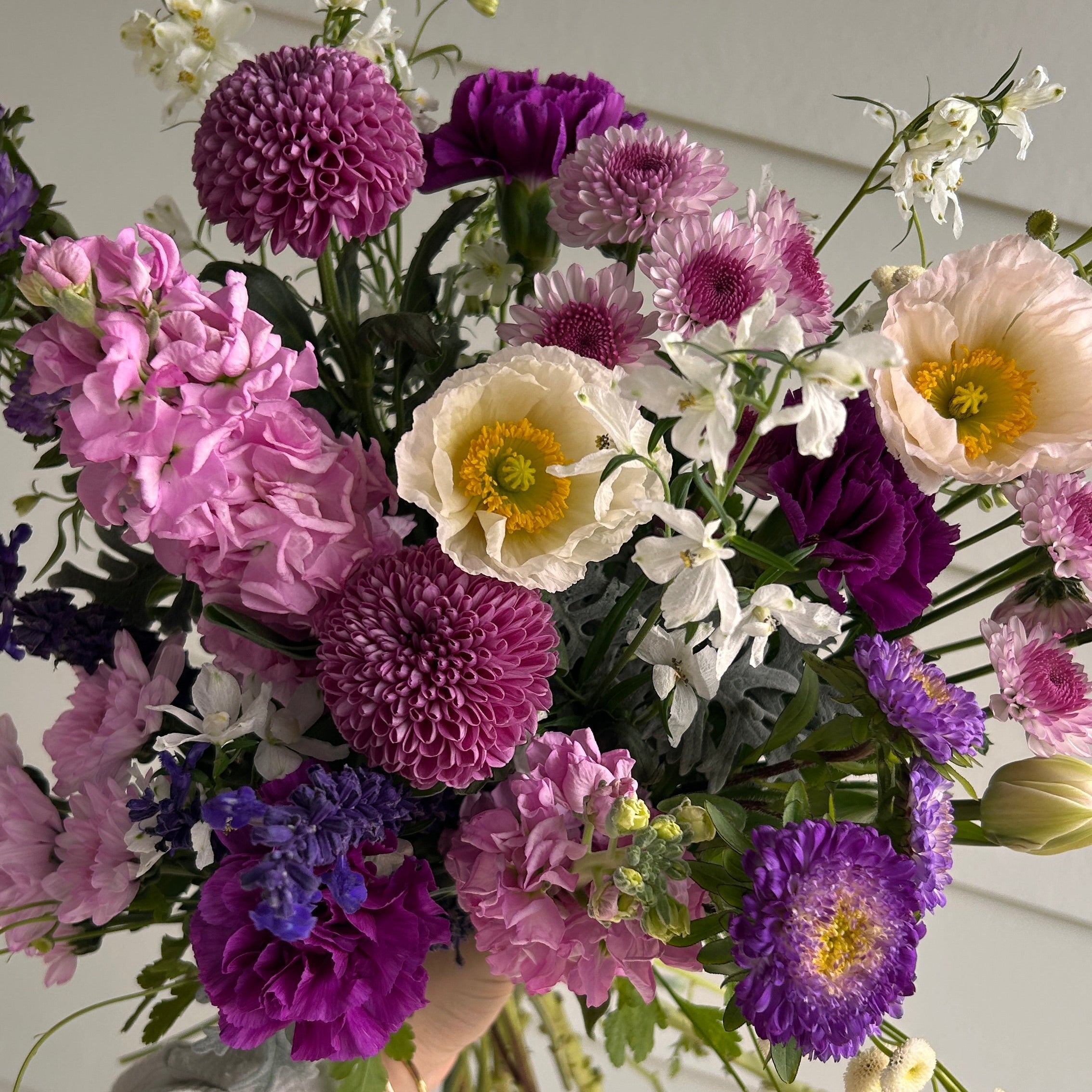 Grape Soda midi bunch — deep purple and hot magenta seasonal flowers from bunch.