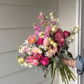 Strawberry Milk flower bunch — soft pink, cream and white seasonal blooms from bunch.