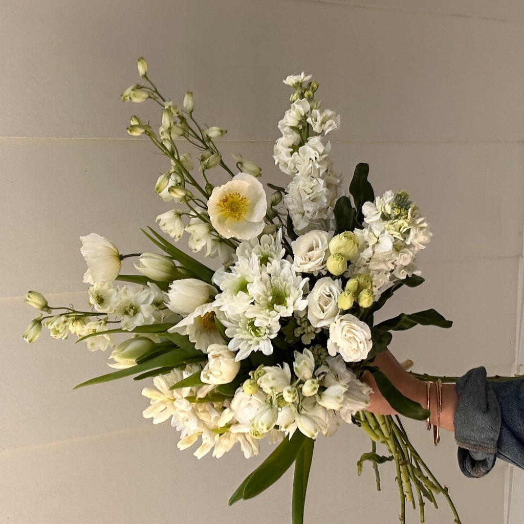 Whipped Matcha big bunch, sage green and cream seasonal blooms